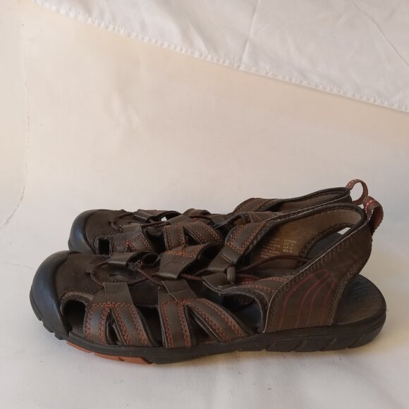 Ozark Trail Men's Brown Close Toe Sandals Adjustable Cross Strap Sz US 10 - Picture 4 of 13